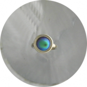 Sterling Silver Ring. 10 mm A Grade Brereton Blue Pearl.